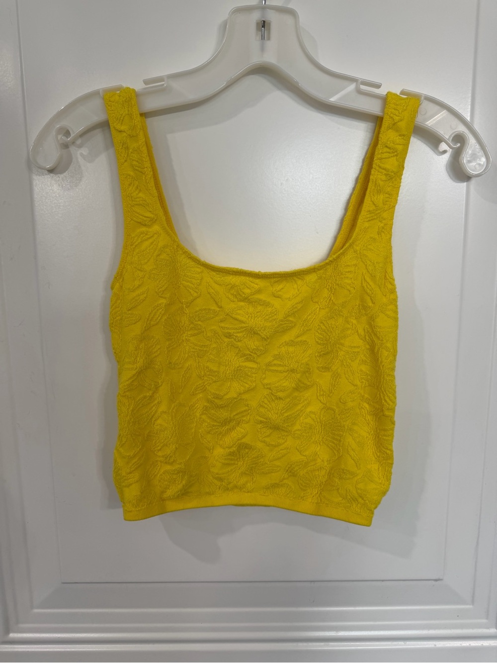Anthropologie Yellow Textured Tank Top